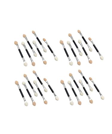 Mikinona 30pcs Women Eyeshadow Brush Double Head Eyeshadow Sponge Cosmetic Brush Kit Face Blush