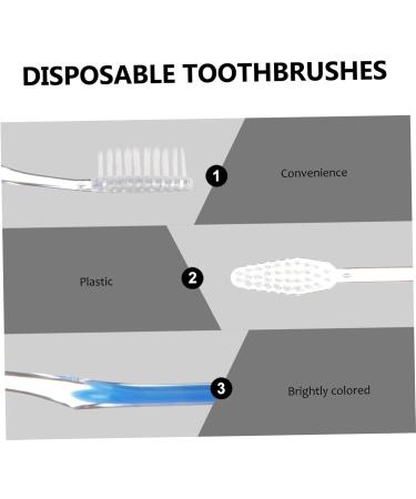 Frcolor 60-Pack Disposable Toothbrushes - Soft Bristles for Sensitive Gums Hygienic Travel Toothbrushes with Plastic Handle & Toothpaste - Buy Online on GoSupps.com