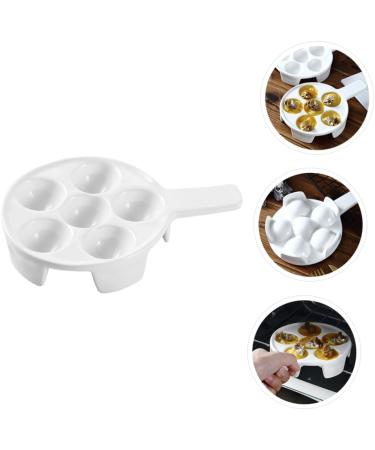 Mikinona 1pc Baked Snails Escargot Dish for Kitchen Server Dish Tableware Plate Escargot Cooking Mushroom Snail Dish Snail Bakeware Escargot Baking Ceramics Food Server Disk White 17X2.9CM White - Buy Online on GoSupps.com