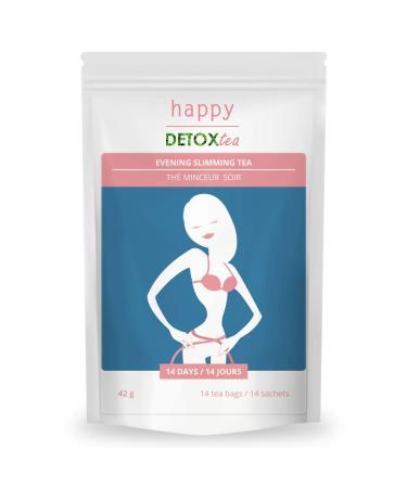 Happy detox tea - slimming tea - slimming herbal tea - powerful fat burner - 14 -day slimming program - 14 tea bags