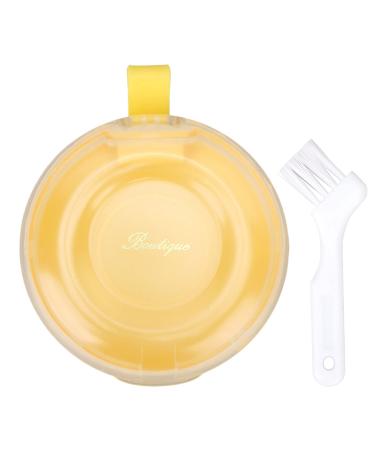 Retainer Case Portable Travel Mouthguard Container Denture Holder Box Transparent Aligner Case for Home Office(Yellow)