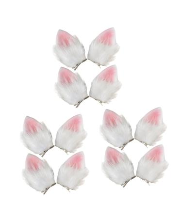 FRCOLOR 3 Pairs Hair Accessories for Women Bunny Ear Bobby Clips Barrettes for Kid Hair Accessories Rabbit Clip Hair Clip Hair Accessories Headband Cats and Dogs Fabric Women's