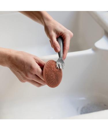 ezpz Mushroom Sponge (Sienna) - 100% Silicone Reusable Durable Long-Lasting Hypo-Allergenic Sponge with Suction Base for Cleaning Dishes Cookware and Feeding Accessories - Buy Online on GoSupps.com