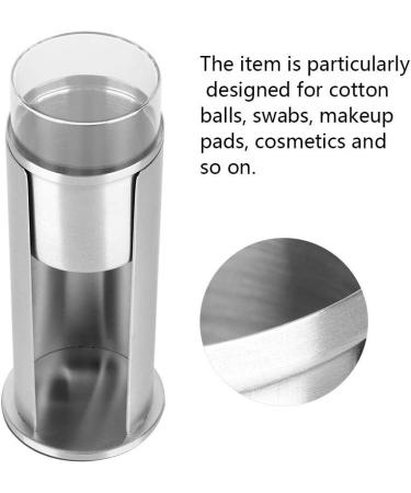 Stainless Steel Makeup Storage Organizer Box for Cotton Pads & Swabs - Desktop Cosmetic Holder | International Shipping Available - Buy Online on GoSupps.com