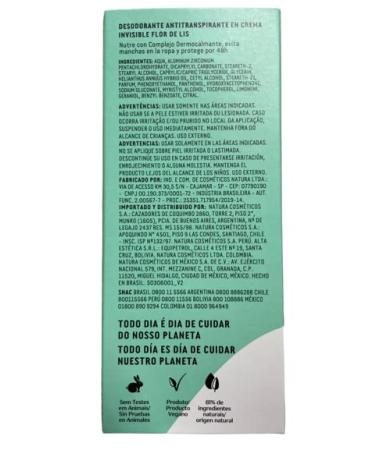 Natura - Every Day Collection - Antiperspirant Cream Deodorant For Women 2.36 Fl Oz - Buy Online on GoSupps.com