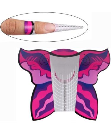 BeautyLeader 500 Pcs Butterfly-Shaped Nail Extension Guides for Poly Gel, Acrylic, UV Gel - DIY Nail Form Sticker - Buy Online on GoSupps.com