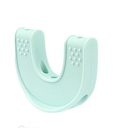 Double Chin Exerciser U-Shaped Jawline Trainer Double Chin Reducer Jaw Strengthener Jaw Sculpting Tool with Storage Box for Adults Green