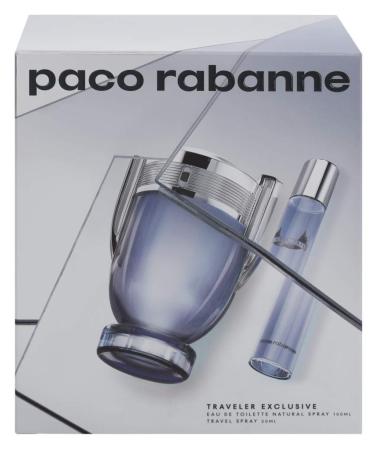 Paco Rabanne Invictus Men 2 Pc Gift Set 3.4oz EDT Spray 0.68oz EDT Spray
