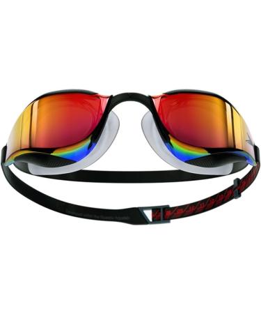 Speedo Fastskin Hyper Elite Adult Mirrored Goggles - Unisex One Size Black/Oxide Grey/Fiery Gold - Best Performance Swim Goggles for Competitive Athletes - Buy Online on GoSupps.com