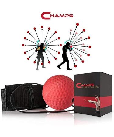 Champs Advanced MMA Boxing Reflex Ball for Reaction Speed and Hand-Eye Coordination Training - Boxing Gear for Fight Speed and Punching Bag Reflex Training - Buy Online on GoSupps.com