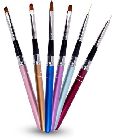 minkissy Set Nail Art Liner Brush Nail Art Liner Pen Stripers Nail Stripping Brush Dotting Painting Pen Multifunction medium Red - Buy Online on GoSupps.com