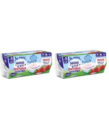 P'tit onctueux Croissance mini Fraise - d s 6 mois - 6 x 50g (Lot de 2) 6x50g (Lot de 2)