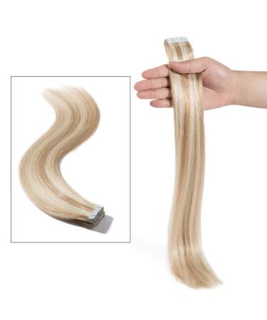 Silk-Co Tape in Extensions - Real Hair #18/613 Ash Blonde - 20 Bricks 50g Remy 60cm Hair Extensions - Buy Online on GoSupps.com