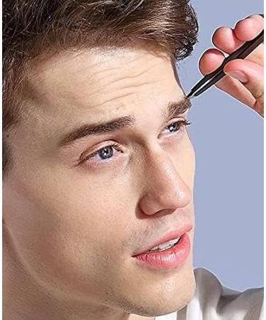 Precision Stainless Steel Tweezer Set for Ingrown Hair, Chin, and Splinters - Travel-Friendly Black Combo Pack for Men and Women - Buy Online on GoSupps.com