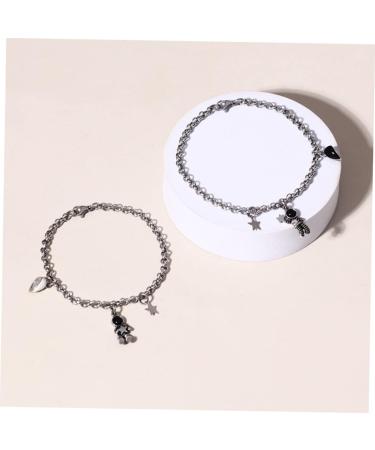 Zerodeko 5 Pairs Astronaut Bracelet Wrist Bracelet Wrist Decoration Couple Matching Bracelet for Couples Couple Wrist Jewelries Miss Stainless Steel Wristband Adjustable - Buy Online on GoSupps.com