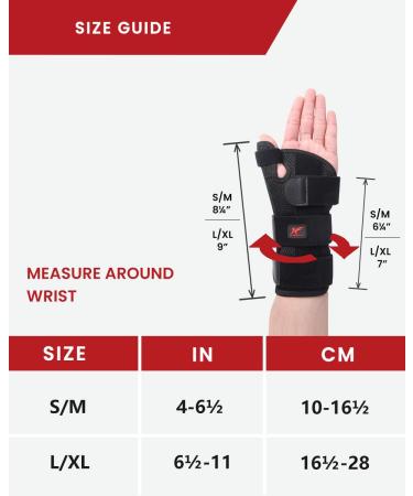 Buy Medium Left Hand Wrist Brace Thumb Spica Splint for Carpal Tunnel De Quervain's Tenosynovitis & Tendonitis Pain Relief - International Shipping Available - Buy Online on GoSupps.com