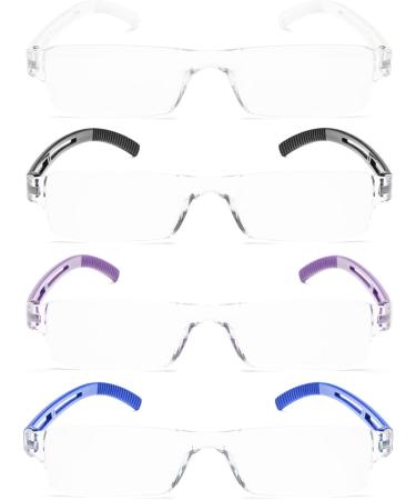 Kokobin Frameworkless Reading Glasses - Anti Blue Light Visual Aid for Men & Women (4-Pack +2.0 Diopters) - Buy Online on GoSupps.com