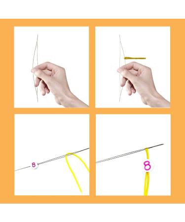 18 Pcs Beading Needles Set - 6 Sizes Big Eye Needles with Needle Bottle for Jewelry Making - Buy Online on GoSupps.com
