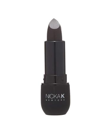 NICKA K Vivid Matte Lipstick NMS07 Black Black 1 Count (Pack of 1)