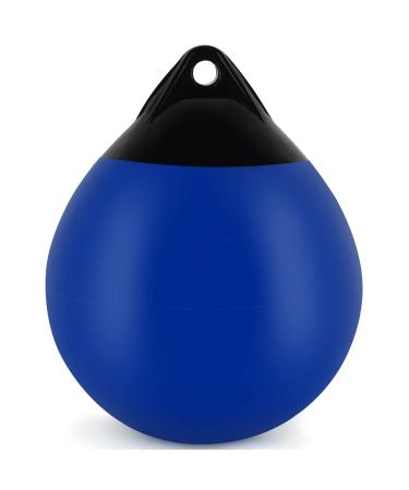 VEITHI Boat Buoy Ball,Fender Ball Round Anchor Buoy for Small Boat/Yacht,Can Also Be Used Swim Rafts/Kids Swing Ball, Vinyl Inflatable Mooring Buoy with Needles and Pump (3 Sizes,Choose Color) Blue 11.4x14inch