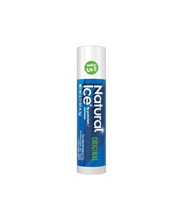 Mentholatum Natural Ice Original SPF 15 Medicated Lip Balm 0.15 Ounce - Buy Online on GoSupps.com