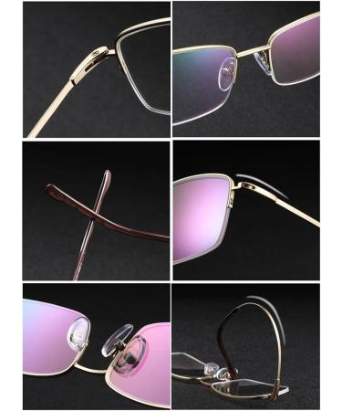 Riccie Men's Pure Titanium Blue Light Blocking Glasses - HD Aspherical Resin Radiation Protection +0.5 to +3.0 - International Shipping Available - Buy Online on GoSupps.com