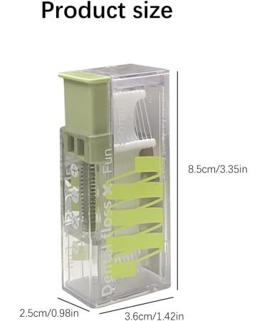 Automatic Portable Dental Pic - Travel Tooth Floss Case with 10 Picks | Compact Dental Floss Carrier | Green Snap Knob Design - Buy Online on GoSupps.com