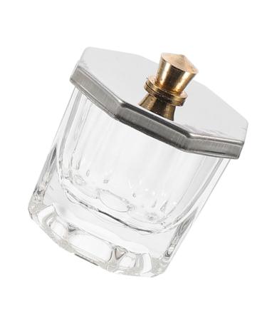 Housoutil Nail Cup Dappen Dish Nail Liquid Acrylic Nail Tools Nail Dappen Dish Nail Dish Acrylic Nail Supplies Dappen Dish for Acrylic Nails Nail Liquid Holder Toning Glass Bracket