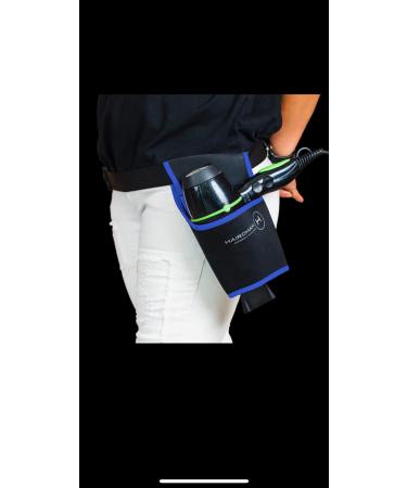 HAIROMAX Hair Dryer Holder | Salon Blow Dryer Holster for Stylists | Adjustable Hair Dryer Belt - Blue Left Side - Buy Online on GoSupps.com