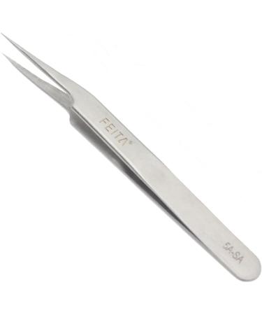FEITA Precision Tweezers Set - Straight & Slanted Tip Stainless Steel Tweezers for Eyelash Extension, Craft, Jewelry, Eyebrow & Ingrown Hair Removal - Silver 2Pcs - Buy Online on GoSupps.com
