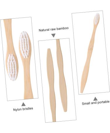 Travel Toothbrush Set - 10 Pcs Natural Wooden Handle Toothbrushes for Adults - Comfortable Micro Toothbrushes for On-the-Go Hygiene - Buy Online on GoSupps.com