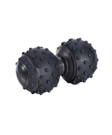 Healvian yoga balls Double massage ball trigger point massage ball foot massage ball Black R ball body massage cladding scroll wheel peanut balls connected double lacrosse ball medium black
