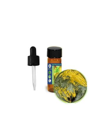 HIGH ALTITUDE NATURALS Mimosa Absolute Essential Oil (Acacia Dealbata) - Pure & Natural Uncut Undiluted - Therapeutic Cosmetic Aromatherapy Perfumery - 3.7ml (1/8 oz)