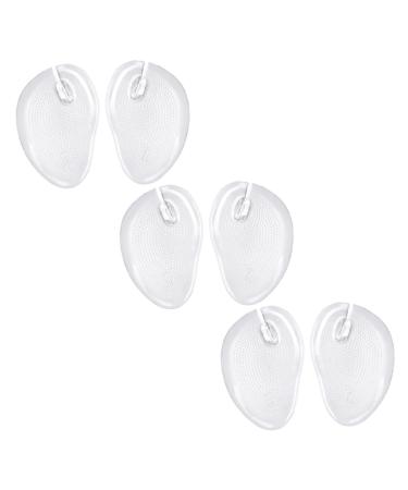 Gatuida Gel Material 3 Pairs Insole White Gel Woman Massage Splitter Flip-Flops Accessories