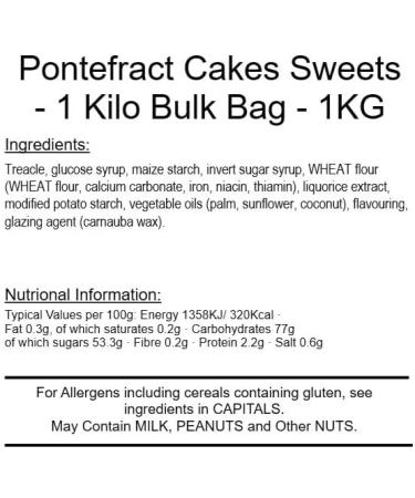 Pontefract Cakes 1kg - Buy Online on GoSupps.com