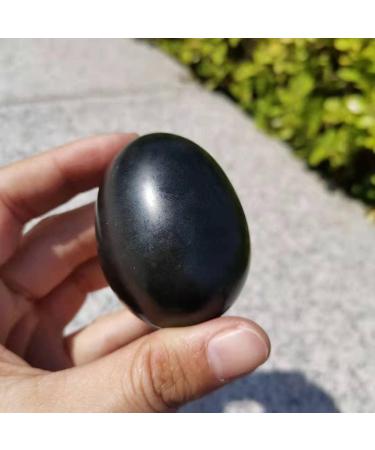 2pcs Madagascar Natural Black Tourmaline Stone Egg Polished Gemstone Crystal Egg Full of Texture - Buy Online on GoSupps.com