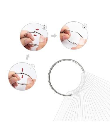 200Pcs Clear Nail Swatch Sticks with Ring Holder - Nail Display Art Supplies for Gel Polish Practice - Buy Online on GoSupps.com