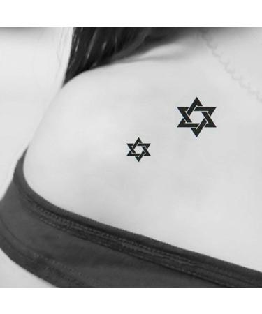 Yesallwas Cute Black Moon Sky Stars Temporary Tattoo 6 Sheet Set - Waterproof Art Fake Tattoo Stickers for Women, Kids & Body - Trendy Galaxy Design - Buy Online on GoSupps.com