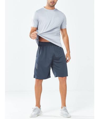 NORTHYARD Men's 10'' Athletic Basketball Shorts - Coolgrey Lightweight Mesh Training Shorts for Gym Workout - Buy Online on GoSupps.com