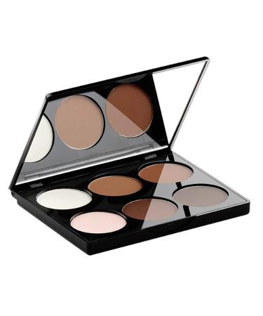 Contour Palette,6 Color Face Contour Powder Concealer Highlighting Powder Palette Base Foundation Corrector Palette Sleek Pigment Professional Beauty Make Up Palette