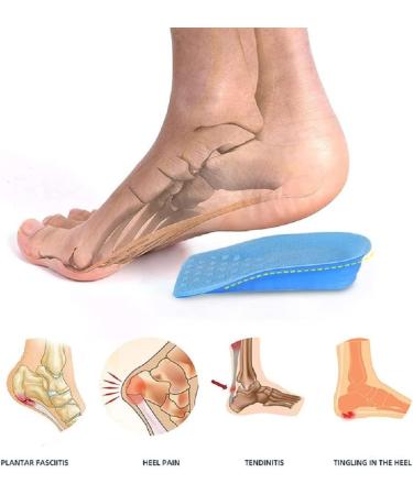 Half Height Increase Heel Cushions - Shoe Lift Inserts for Plantar Fasciitis Heel Pain & Arch Support - Blue Metatarsal Pads - Buy Online on GoSupps.com