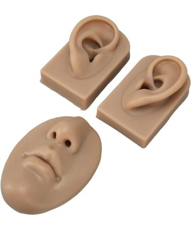 Luqeeg Soft Silicone Ear, Nose, and Mouth Model Set for Suture Practice and Acupuncture Display - 3D Flexible Body Simulation Props - Buy Online on GoSupps.com
