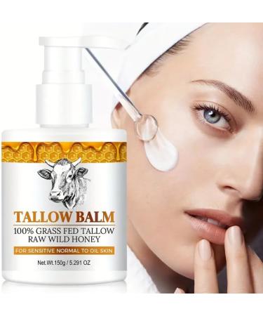 Beef Tallow & Honey Milk Body Lotion - Moisturizes & Softens Dry Skin Body & Hands - Moisturizing Body Oil for Body Organic Face Moisturizer  - Buy Online on GoSupps.com