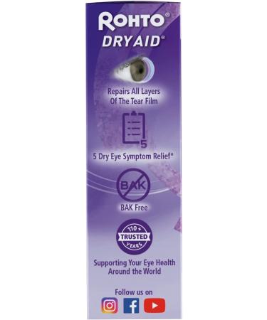 Rohto DryAid Eye Relief Lubricant Eye Drops Twin Pack 0.34 Fl Oz - Dry Eye Relief - Buy Online on GoSupps.com