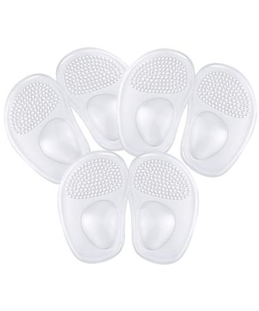 Gatuida 3 Pairs Arch Support Forefoot Pad Clear Heel Anti Slip Shoe Inserts Women Metatarsal Pads Clear High Heels Shoes Inserts for Women Womens Shoes Heel Cushion Women's Sole Pad Gel Pu