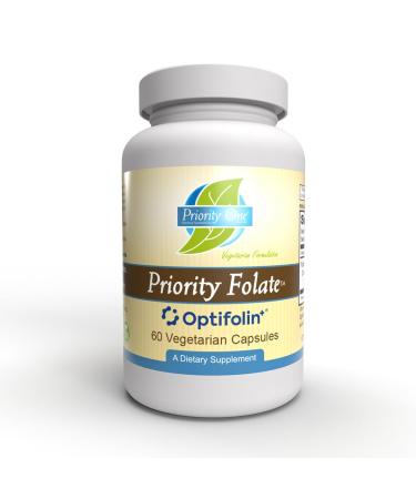 Priority One Vitamins - Priority Folate 60 Capsules - Superior Folate Supplementation with Optifolin+ 5MTHF Folate*