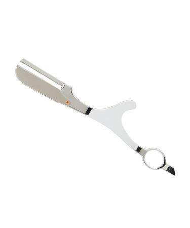 Barber Straight Edge Razor | Professional Hair Cutting Finger Rotate Razor for Men - Silver - Buy Online on GoSupps.com