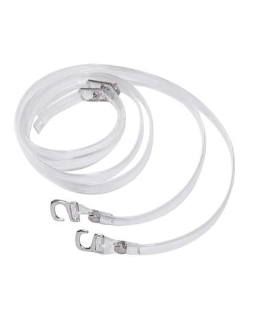 (2 Pairs) Shoe Straps for Anti Loose High Heel Transparent Invisible High Heel Shoe Straps Ankle Straps for High Heels (Style 2 (Longer))