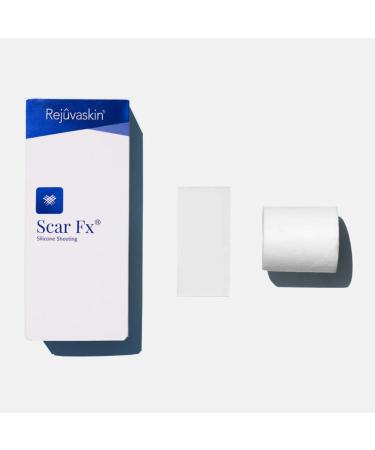 Rejuvaskin Scar Fx Silicone Sheeting   1.5 inch x 3 inches Silicone Scar Tape for Small Surgical Scars - Silicone Tape for Soften  Flatten  Reduce and Recover Scars - Physician Recommended- 1 Sheet