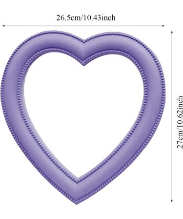 UW Heart Makeup Mirror - Purple Heart Cosmetic Mirror for Wall/Desktop - Bedroom Vanity Mirror - Buy Online on GoSupps.com